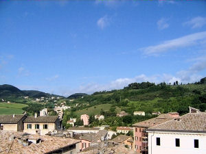 Blick über die Dächer von Spoleto